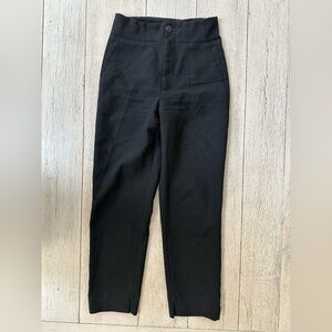 Zara Black High-Waist Tailored Pants